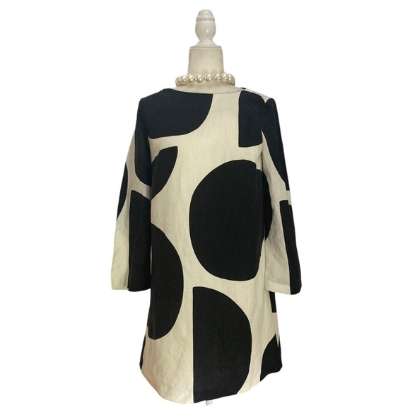 Mara Hoffman Billie Mini Dress Tondo Black and White Dot Linen Blend - Picture 11 of 16
